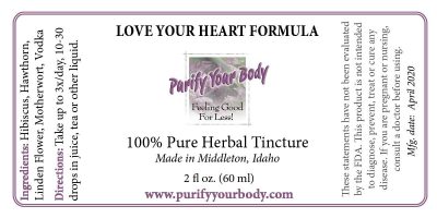 cardiovascular heart herbal tincture