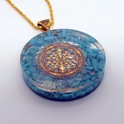 turquoise round pendant